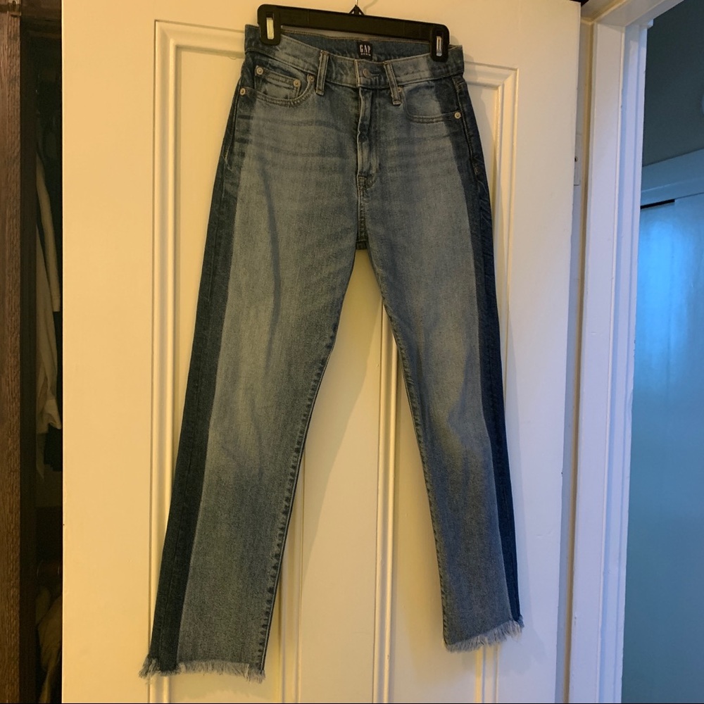 Gap High Rise Straight Leg Jeans